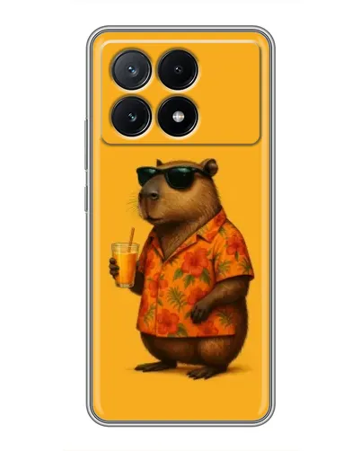 Чехол для Xiaomi POCO X6 Pro (5G) с картинкой «Капибара на отдыхе»