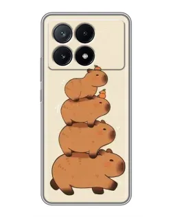 Чехол для Xiaomi POCO X6 Pro (5G) с картинкой «Башня из капибар»