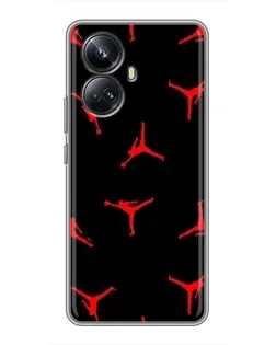 Чехол для Realme 10 Pro Plus с картинкой «Jordan Red Pattern»