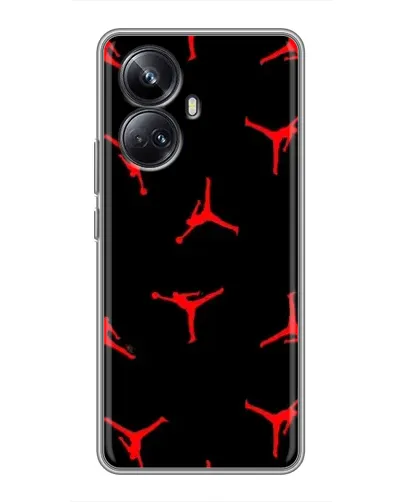 Чехол для Realme 10 Pro Plus с картинкой «Jordan Red Pattern»