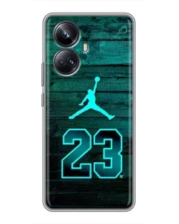 Чехол для Realme 10 Pro Plus с картинкой «Jordan Cyan 23»