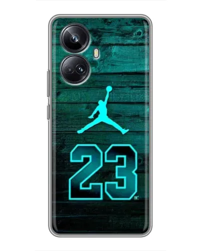 Чехол для Realme 10 Pro Plus с картинкой «Jordan Cyan 23»
