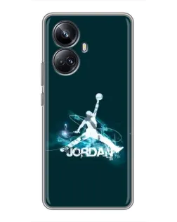 Чехол для Realme 10 Pro Plus с картинкой «Jordan Blue Fire»