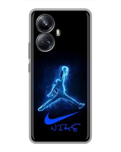 Чехол для Realme 10 Pro Plus с картинкой «Jordan Neon Blue»