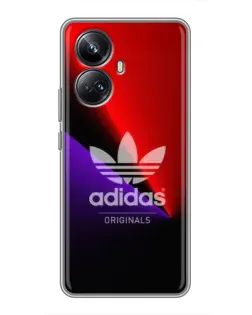 Чехол для Realme 10 Pro Plus с картинкой «Adidas Red Neon»