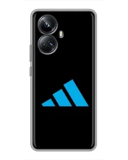 Чехол для Realme 10 Pro Plus с картинкой «Adidas Cyan Logo»
