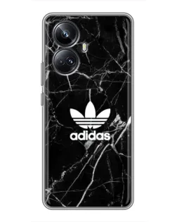 Чехол для Realme 10 Pro Plus с картинкой «Белый мрамор Adidas»