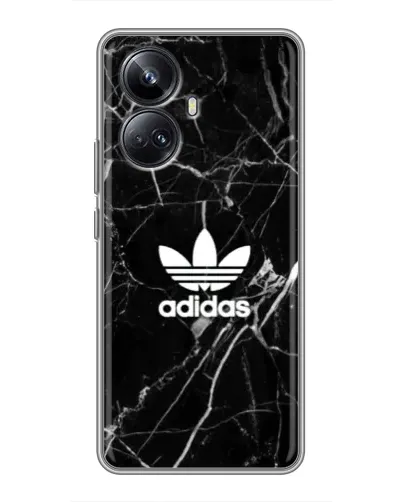 Чехол для Realme 10 Pro Plus с картинкой «Белый мрамор Adidas»