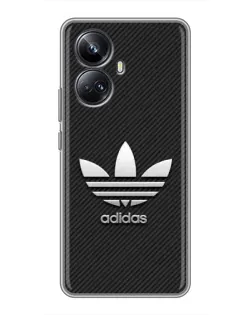 Чехол для Realme 10 Pro Plus с картинкой «Adidas Карбоновая текстура»
