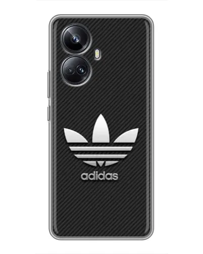 Чехол для Realme 10 Pro Plus с картинкой «Adidas Карбоновая текстура»