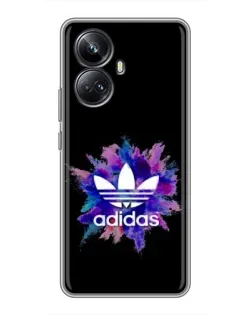 Чехол для Realme 10 Pro Plus с картинкой «Взрыв красок Adidas»