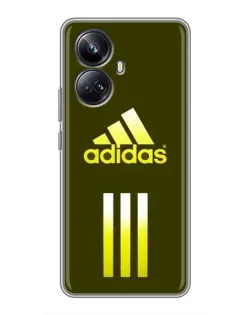 Чехол для Realme 10 Pro Plus с картинкой «Оливковый градиент Adidas»