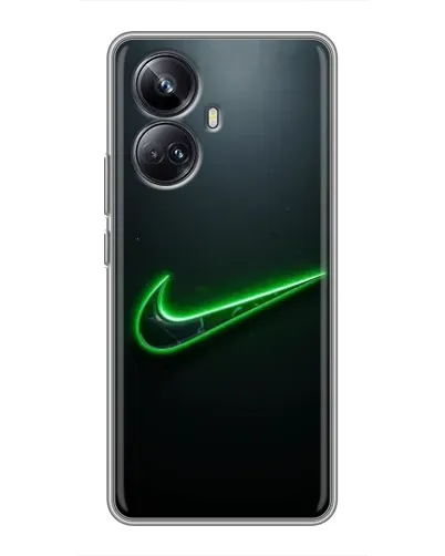 Чехол для Realme 10 Pro Plus с картинкой «Неоновый контур Nike»