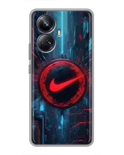 Чехол для Realme 10 Pro Plus с картинкой «Техногенный стиль Nike»