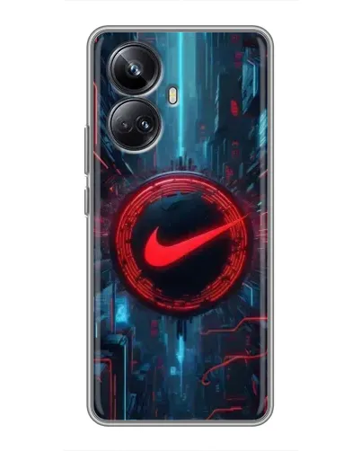 Чехол для Realme 10 Pro Plus с картинкой «Техногенный стиль Nike»