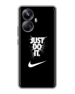Чехол для Realme 10 Pro Plus с картинкой «Текстовый принт Nike»