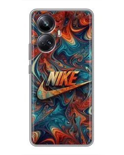 Чехол для Realme 10 Pro Plus с картинкой «Nike в абстракции»