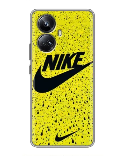 Чехол для Realme 10 Pro Plus с картинкой «Желтый текстурный Nike»