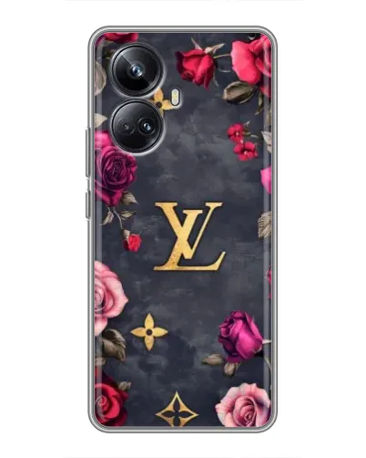Чехол для Realme 10 Pro Plus с картинкой «Цветочный Louis Vuitton»