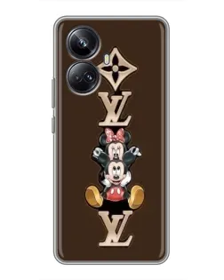 Чехол для Realme 10 Pro Plus с картинкой «LV и Микки Маус»