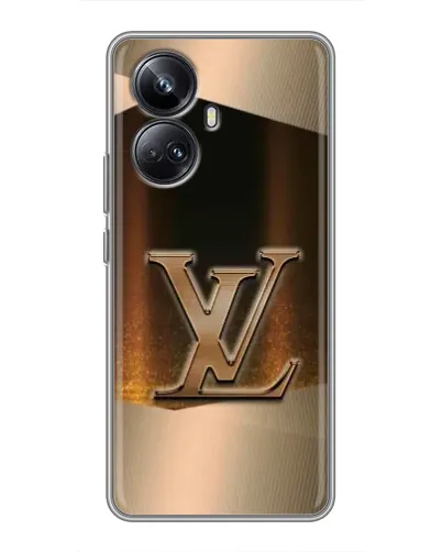 Чехол для Realme 10 Pro Plus с картинкой «LV — золотое сияние»