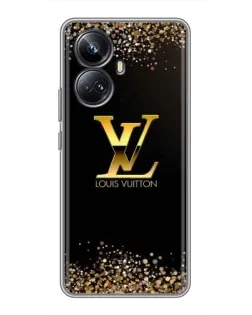 Чехол для Realme 10 Pro Plus с картинкой «LV — золотые искры»