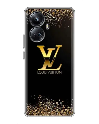 Чехол для Realme 10 Pro Plus с картинкой «LV — золотые искры»