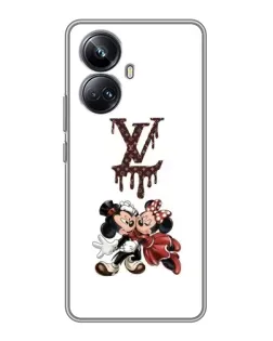 Чехол для Realme 10 Pro Plus с картинкой «LV и Микки Маус»