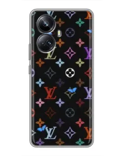 Чехол для Realme 10 Pro Plus с картинкой «Цветная монограмма LV»