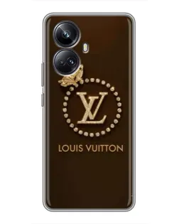 Чехол для Realme 10 Pro Plus с картинкой «LV — золотая печать»