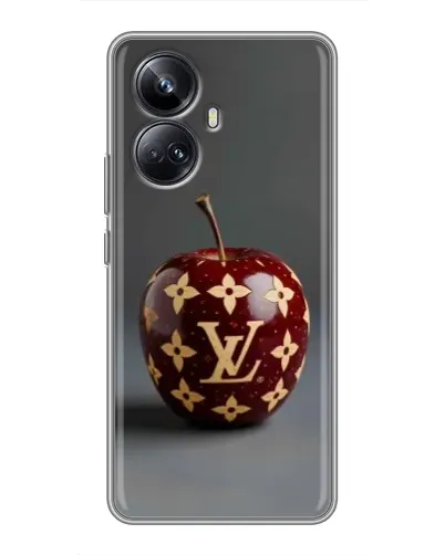 Чехол для Realme 10 Pro Plus с картинкой «Красное яблоко LV»