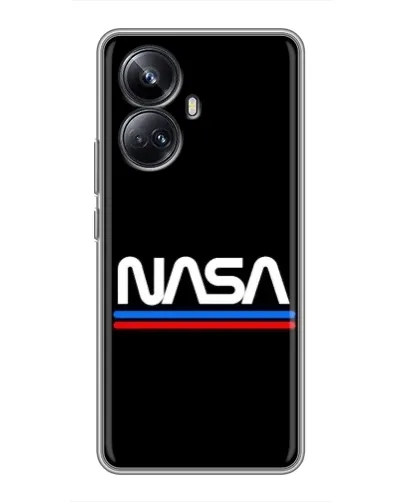 Чехол для Realme 10 Pro Plus с картинкой «NASA — классика Red Blue»