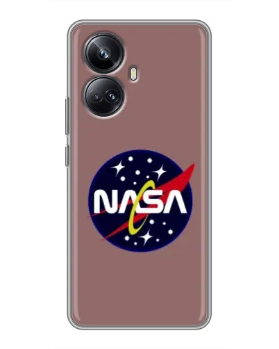 Чехол для Realme 10 Pro Plus с картинкой «NASA — ретро космос»