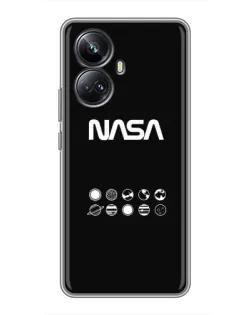 Чехол для Realme 10 Pro Plus с картинкой «NASA — технический принт»