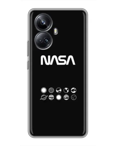 Чехол для Realme 10 Pro Plus с картинкой «NASA — технический принт»