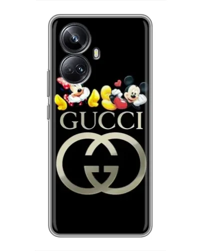 Чехол для Realme 10 Pro Plus с картинкой «Gucci — герои Disney»