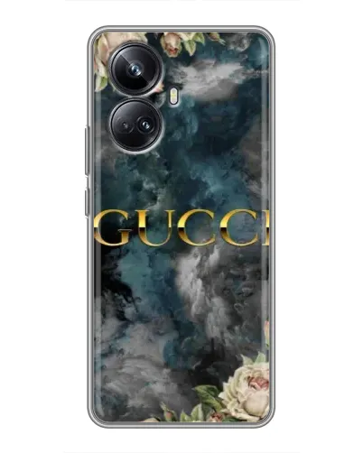 Чехол для Realme 10 Pro Plus с картинкой «Абстрактные цветы Gucci»