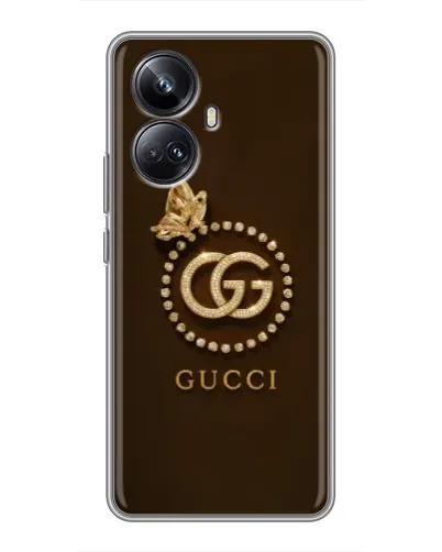 Чехол для Realme 10 Pro Plus с картинкой «Gucci — золотая бабочка»