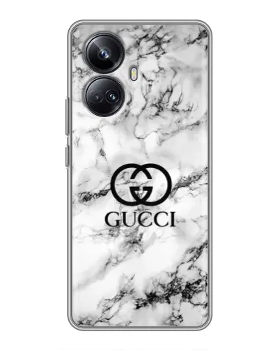 Чехол для Realme 10 Pro Plus с картинкой «Gucci — мраморный шик»