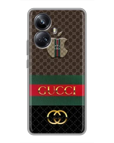 Чехол для Realme 10 Pro Plus с картинкой «Gucci — брендированный десерт»
