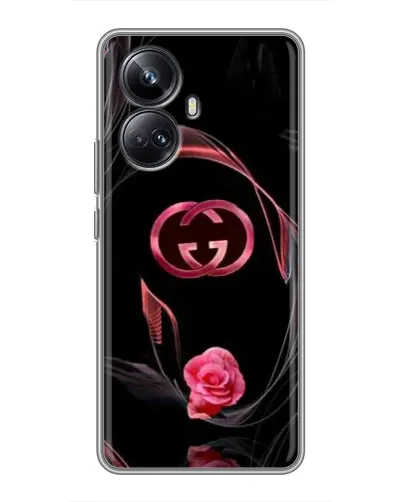 Чехол для Realme 10 Pro Plus с картинкой «Gucci — неоновая роза»