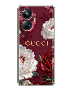 Чехол для Realme 10 Pro Plus с картинкой «Gucci — бордовые розы»