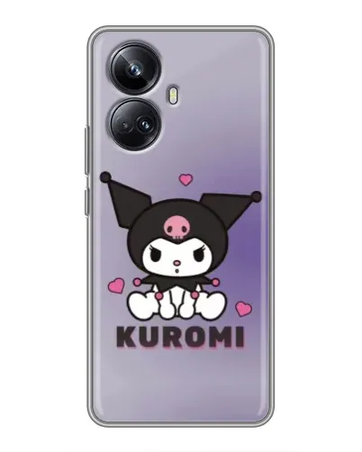 Чехол для Realme 10 Pro Plus с картинкой «Kuromi — фиолетовый арт»