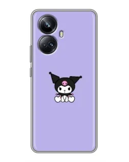Чехол для Realme 10 Pro Plus с картинкой «Kuromi — фиолетовый минимализм»