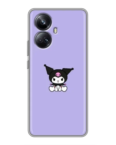 Чехол для Realme 10 Pro Plus с картинкой «Kuromi — фиолетовый минимализм»
