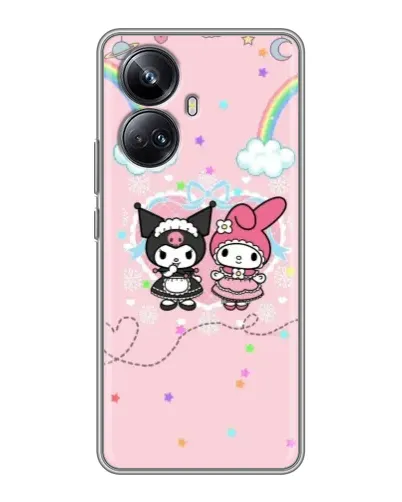 Чехол для Realme 10 Pro Plus с картинкой «My Melody и Kuromi»