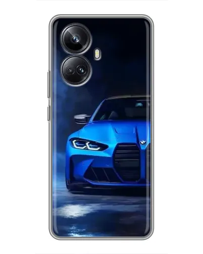 Чехол для Realme 10 Pro Plus с картинкой «Голубая BMW M4» Чехол для Realme 10 Pro Plus с картинкой «Голубая BMW M4»
