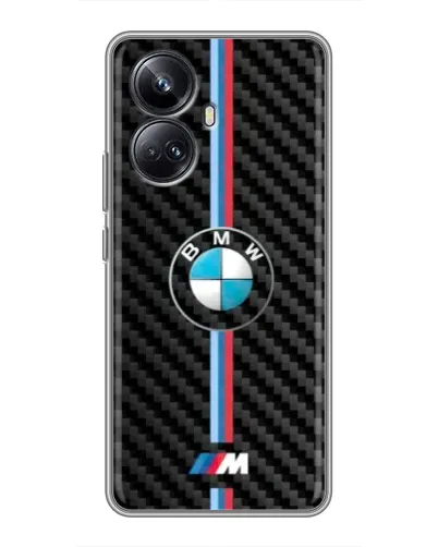 Чехол для Realme 10 Pro Plus с картинкой «Эмблема BMW и карбон» Чехол для Realme 10 Pro Plus с картинкой «Эмблема BMW и карбон»