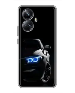 Чехол для Realme 10 Pro Plus с картинкой «BMW — ночной взгляд»