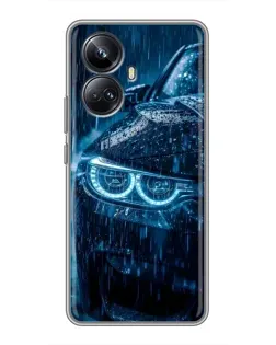 Чехол для Realme 10 Pro Plus с картинкой «BMW под дождем»